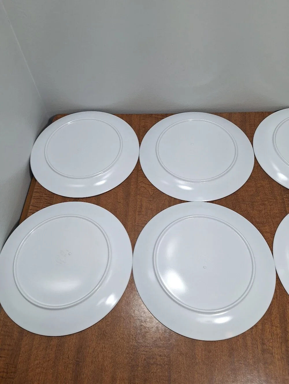 Vtg Set Of 6 Park Avenue Melmac 10 In Dinner Plates Atomic Lavendar Roses Floral